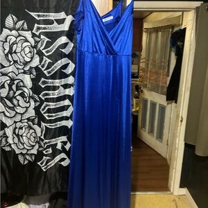 Elegant Blue Sleeveless Dress